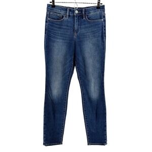 ATHLETA Sculptek Straight Leg / Skinny Jeans • size 28 • medium wash blue‎